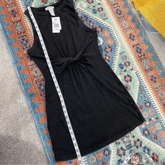 L Space NWT XS Seaview Charcoal‎ Washed Black Mini Tank T Shirt Dress Cotton - Picture 11 of 11